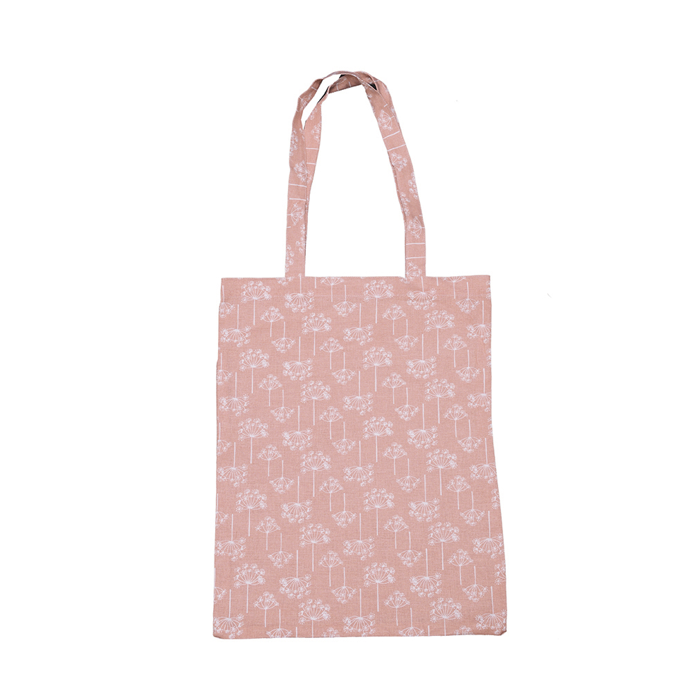 SHOPPER BAG DILL FLOWERS DUSTY ROSE - Krasilnikoff